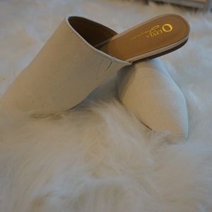 Ivory Canvas Flats